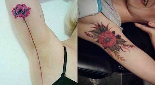 Хит нынешнего лета: татуировки в подмышечной впадине