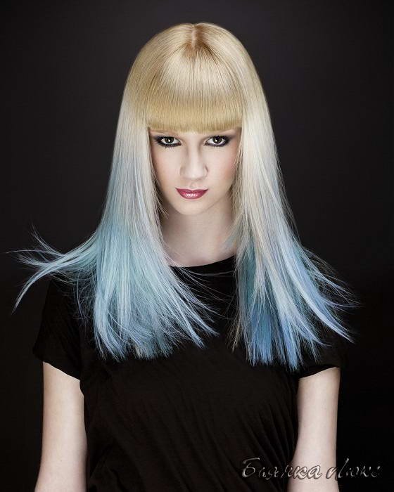 Светло Голубые Волосы Фото